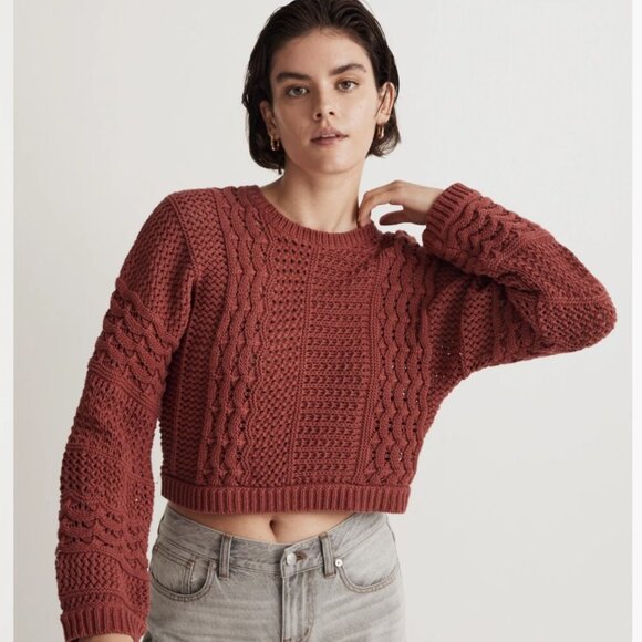 Madewell Crochet-Knit Crop Sweater Size XS - Picture 6 of 6